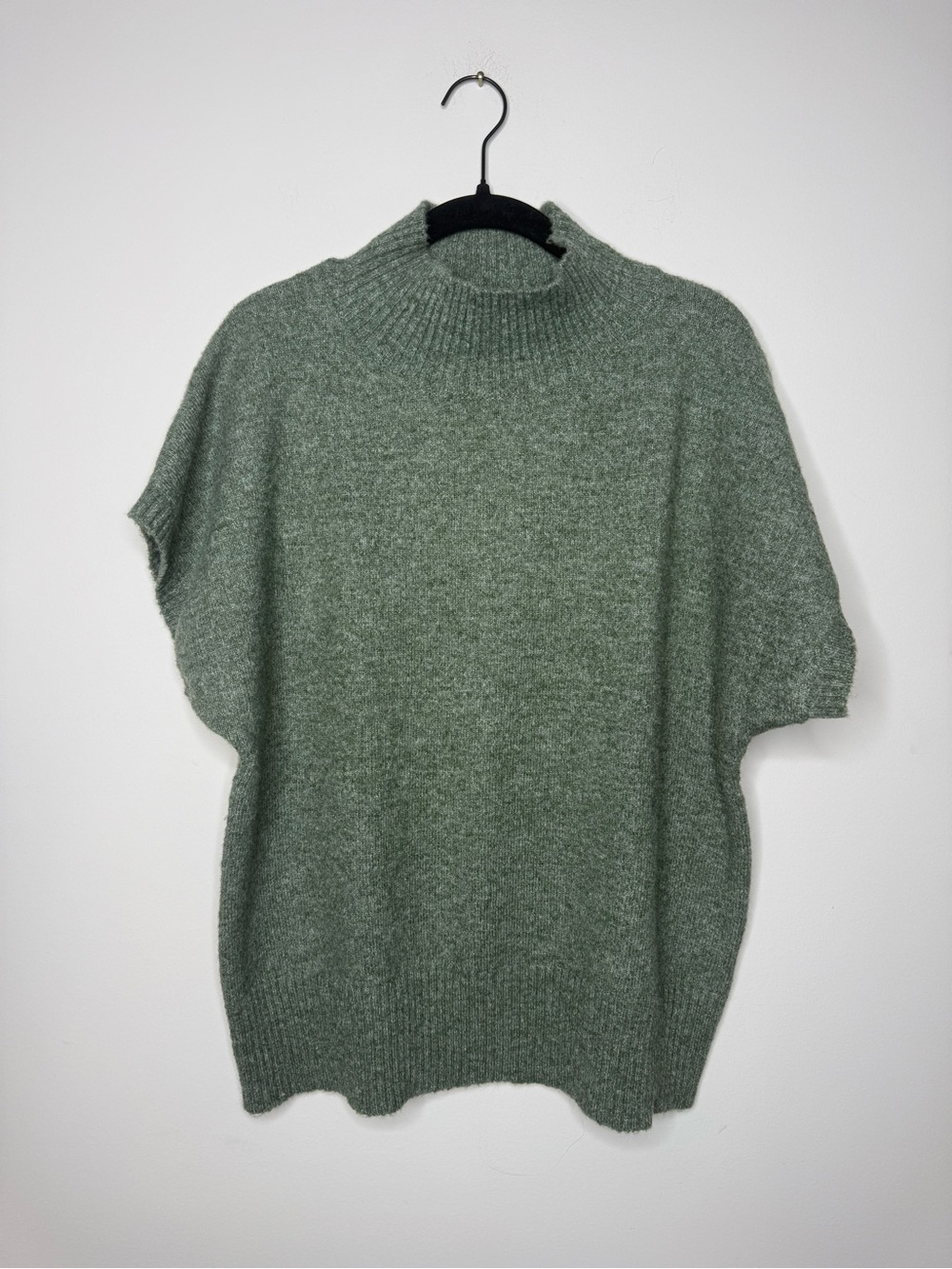 Staccato Sage Green Mock Neck Short-Sleeve Sweater
